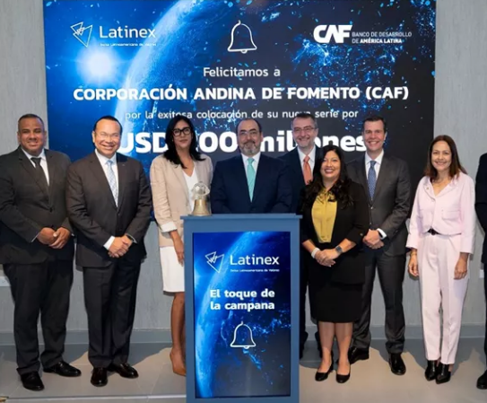 CAF toca la campana en Latinex tras reciente emisión de bonos en Panamá por USD 200 millones