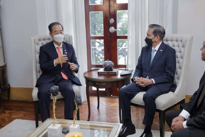 Encuentro Bilateral ente Panamá y Corea del Sur: Presidente Cortizo Cohen y Han Duck-soo, primer ministro de Corea del Sur reunidos