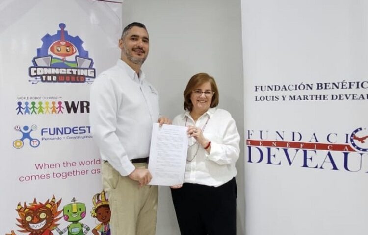 FUNDESTEAM y Fundación Deveaux suscriben convenio para entregar becas a finalistas de la Olimpiadas Nacionales de Robótica