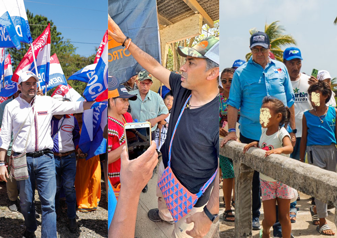 Voto2024: Carrizo, Lombana, Torrijos carnavalean con los pueblos originarios