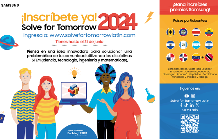 Samsung invita a jóvenes a ser parte de la solución e inscribirse en Solve For Tomorrow 2024