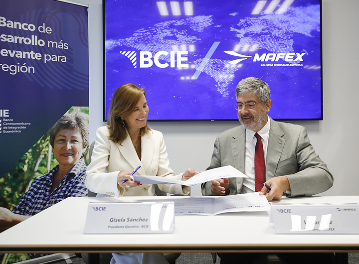 BCIE y Mafex renuevan acuerdo de colaboración para impulsar el asesoramiento español en proyectos ferroviarios en la región