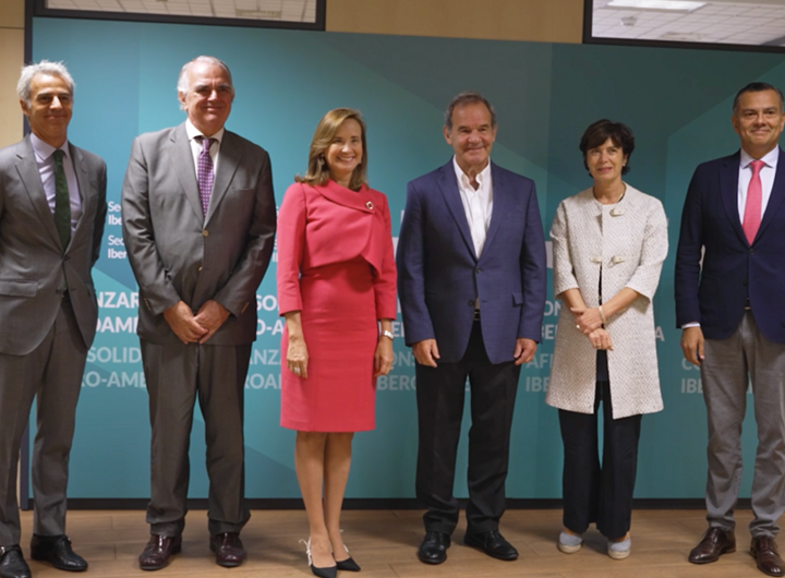 Encuentro de la Presidente Ejecutiva del BCIE con ICEX España y la Secretaría General Iberoamericana para analizar nuevas colaboraciones