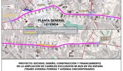 Ampliación de la Via España en etapa inicial